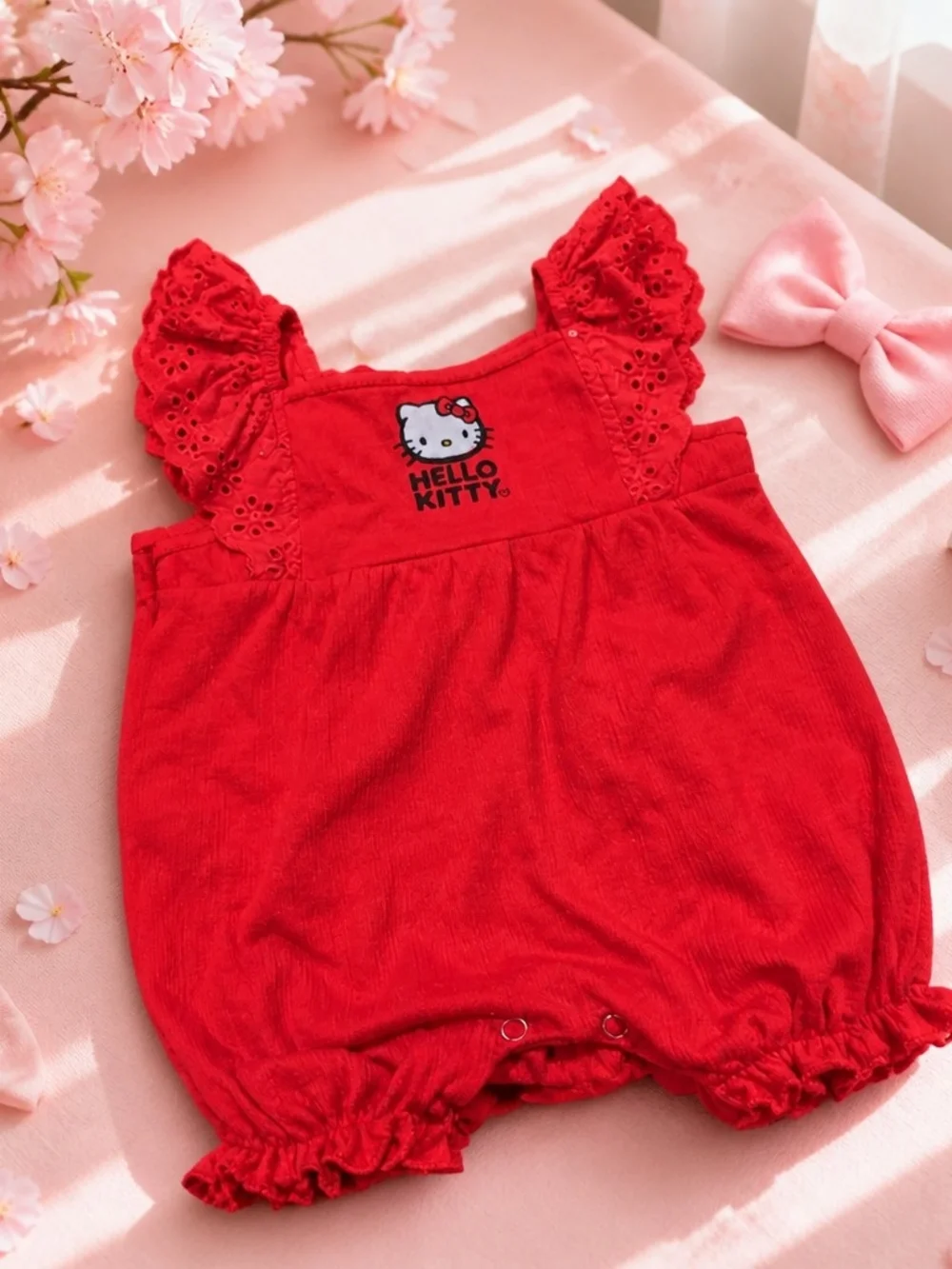 Hello Kitty Red Baby Romper
